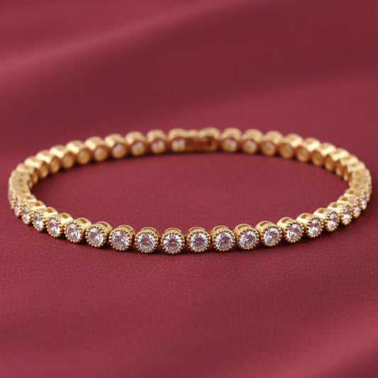 Bound Jewels Classic Round Zircon Tennis Bracelet