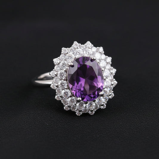 Bound Jewels Luxury Delicate Oval 3A Zircon Ring - Rhodium
