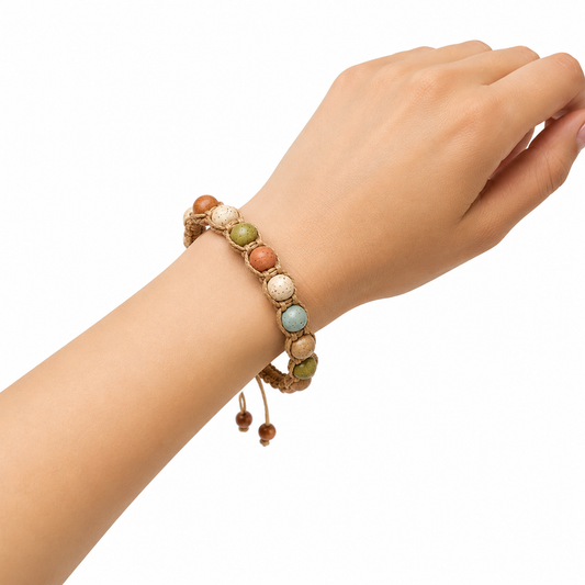 B & J Handmade Clay Bead Necklace