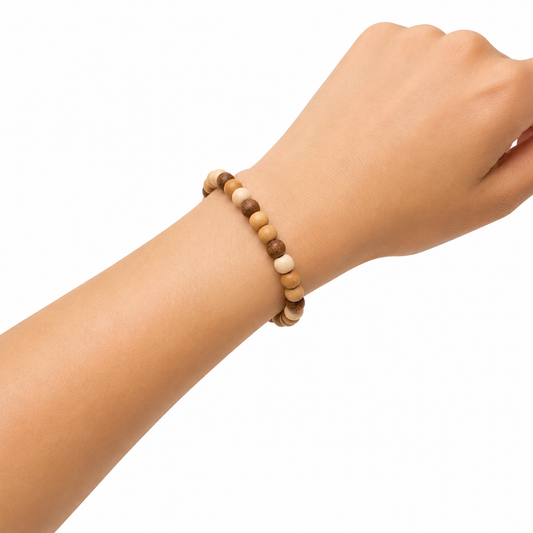 B & J Handmade Wooden Bead Anklet