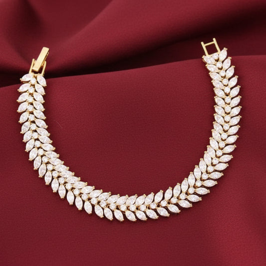 Bound Jewels Regal Marquise Wreath Gold Bracelet