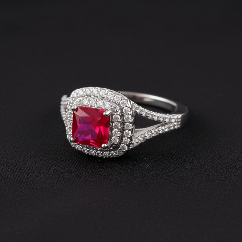 Bound Jewels Luxury Elegant Square Zircon Ring