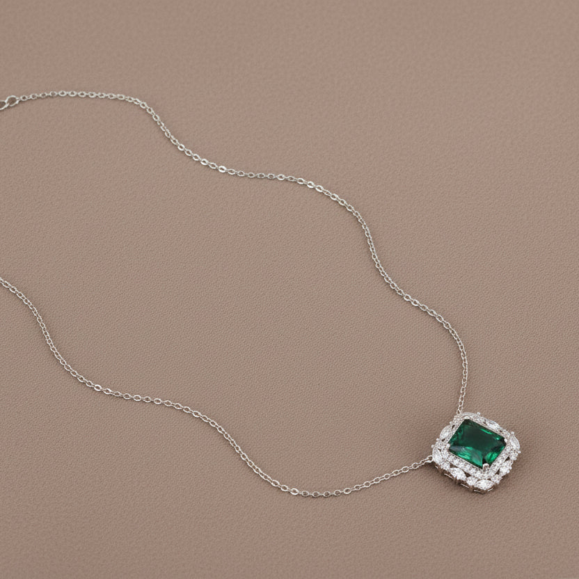 Bound Jewels Luxury Classy Square Zircon Pendant