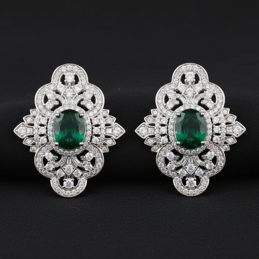 Bound Jewels Luxury Floral Zircon Stud Earrings
