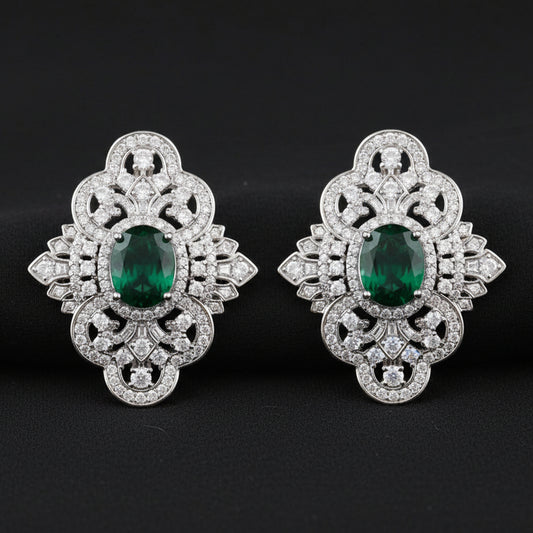 Bound Jewels Luxury Floral Zircon Stud Earrings