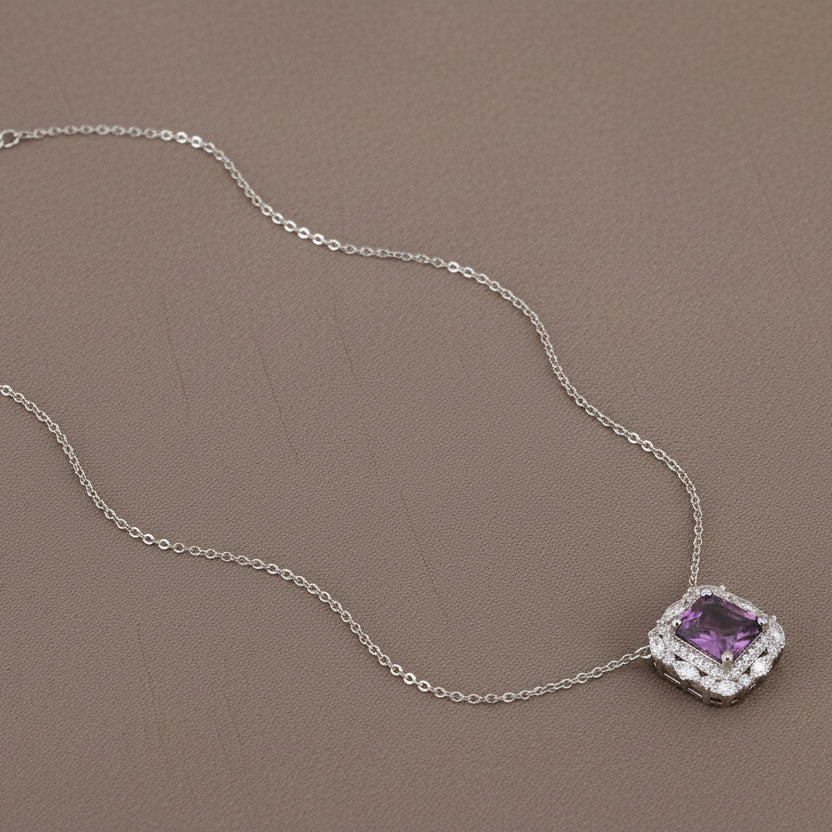 Bound Jewels Luxury Classy Square Zircon Pendant