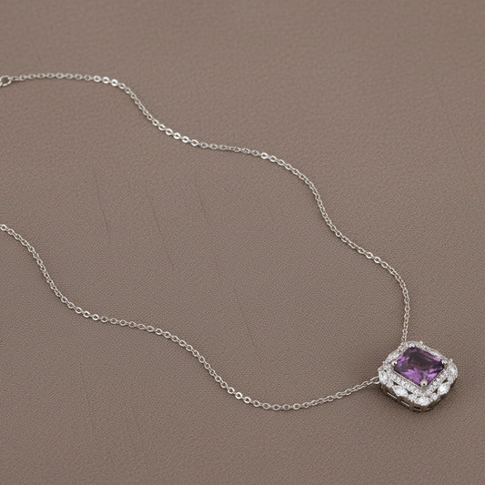 Bound Jewels Luxury Classy Square Zircon Pendant