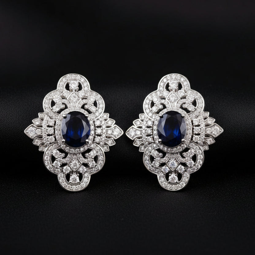 Bound Jewels Luxury Floral Zircon Stud Earrings