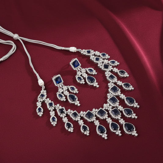 Bound Jewels Royal Wide Drop Choker Set – AD Zircon