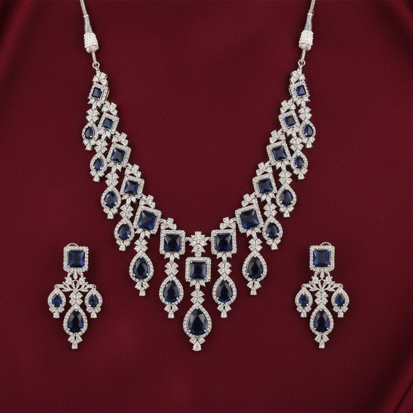 Bound Jewels Royal Wide Drop Choker Set – AD Zircon
