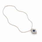 Rhodium-plated Bound Jewels luxury pendant featuring 3A zircon, showcasing elegant design and sparkling details.