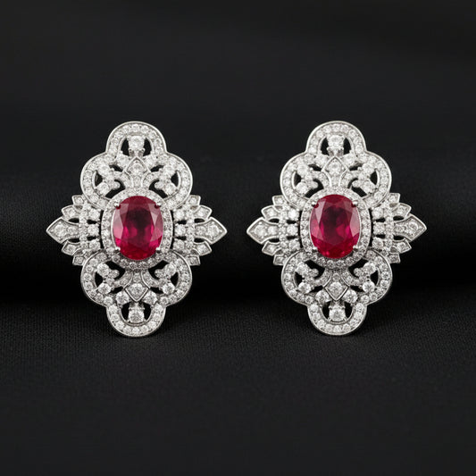 Bound Jewels Luxury Floral Zircon Stud Earrings