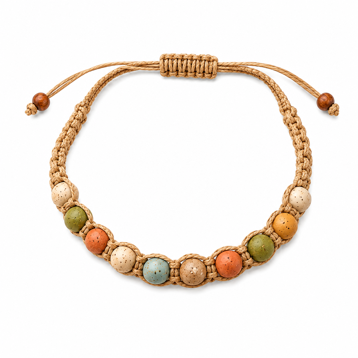 B & J Handmade Clay Bead Necklace