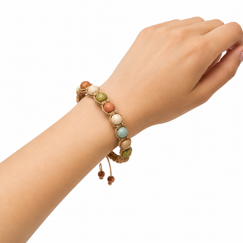 B & J Handmade Clay Bead Necklace