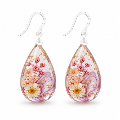 B & J  Handmade Resin Drop Earrings