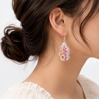B &J  Handmade Resin Drop Earrings