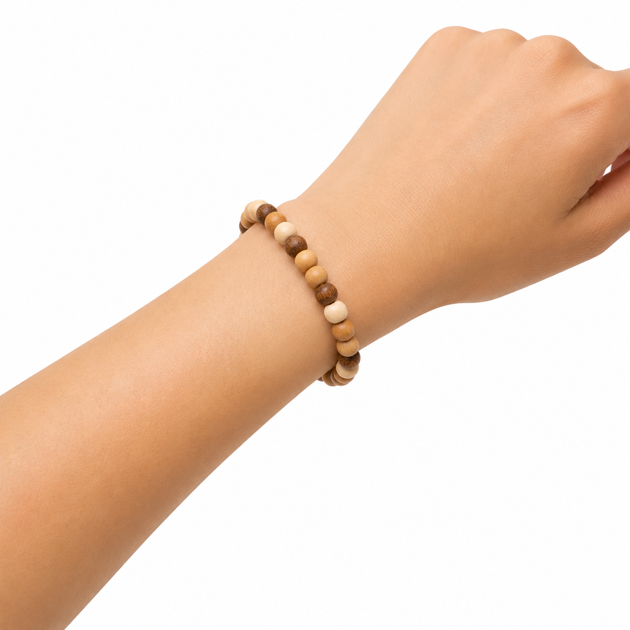 B & J Handmade Wooden Bead Anklet