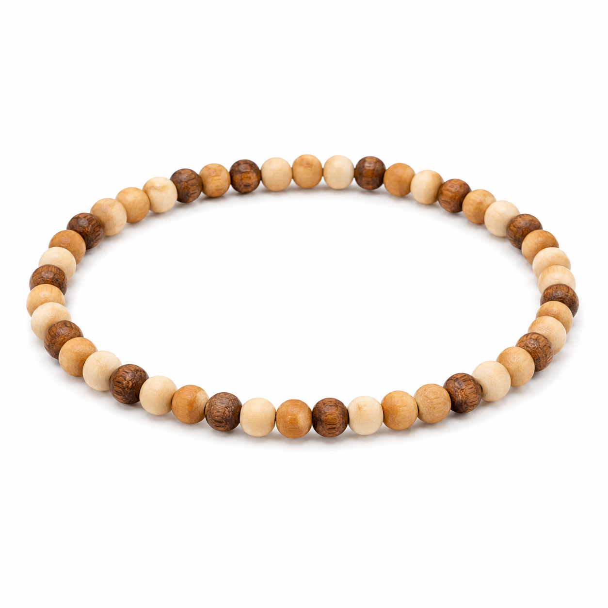B & J Handmade Wooden Bead Anklet
