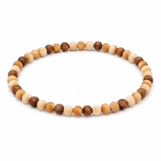 B & J Handmade Wooden Bead Anklet